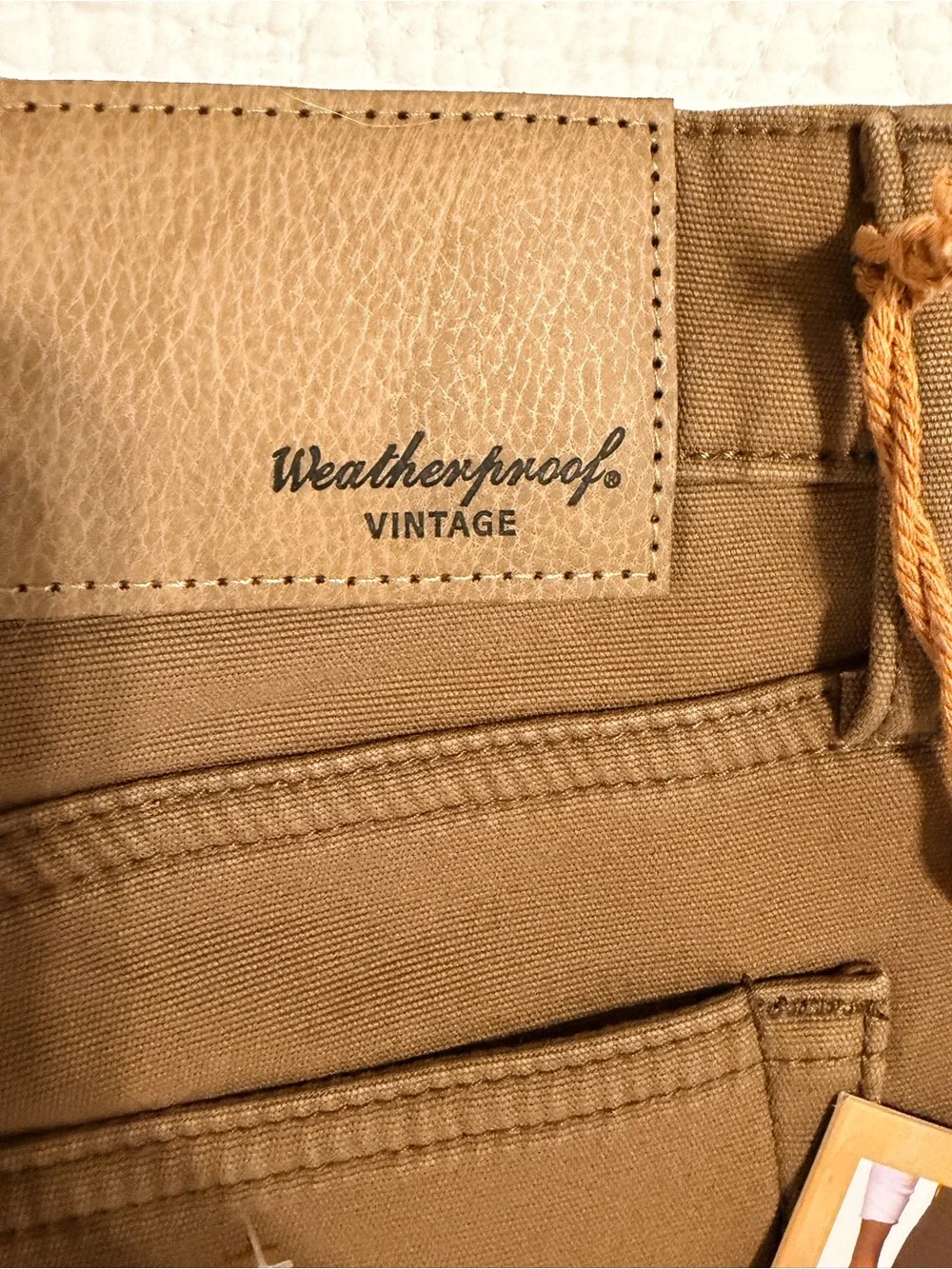 Weatherproof Vintage Fleece Lined Men’s Straight Jeans - Brown